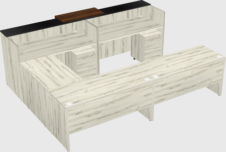 Shared one sided u-shaped reception desk