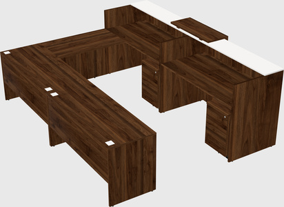 Shared one sided u-shaped reception desk