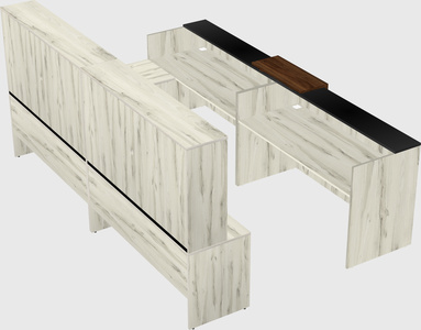 Shared one sided u-shaped reception desk