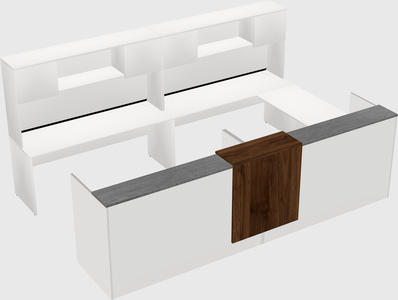 Shared one sided u-shaped reception desk