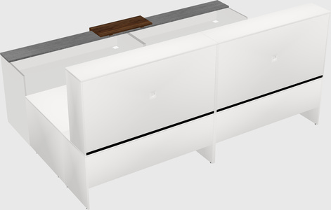 Shared one sided u-shaped reception desk