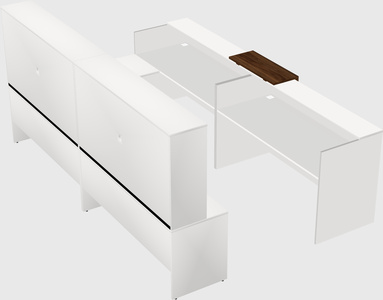 Shared one sided u-shaped reception desk
