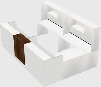 Shared one sided u-shaped reception desk