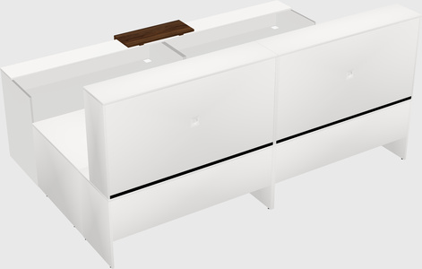 Shared one sided u-shaped reception desk