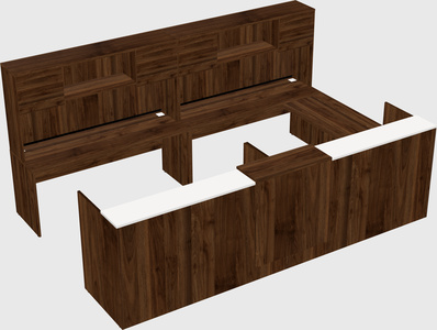 Shared one sided u-shaped reception desk