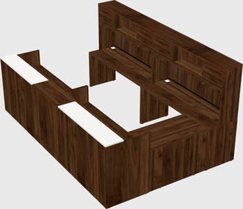 Shared one sided u-shaped reception desk