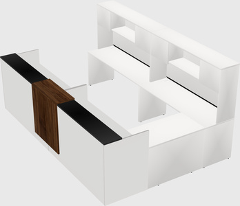 Shared one sided u-shaped reception desk