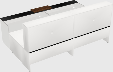 Shared one sided u-shaped reception desk