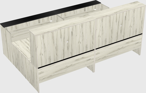Shared one sided u-shaped reception desk