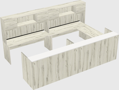 Shared one sided u-shaped reception desk