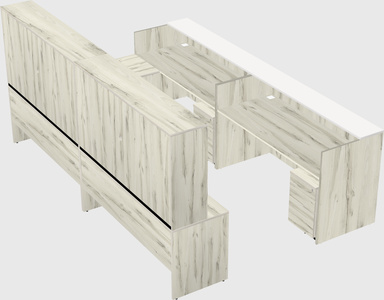 Shared one sided u-shaped reception desk