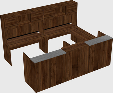 Shared one sided u-shaped reception desk