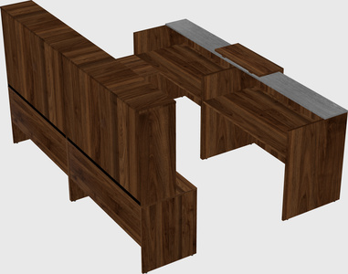 Shared one sided u-shaped reception desk