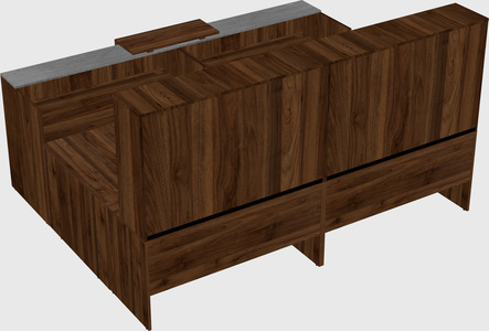 Shared one sided u-shaped reception desk