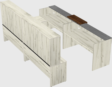 Shared one sided u-shaped reception desk