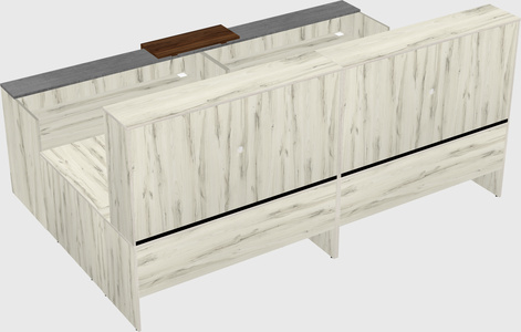 Shared one sided u-shaped reception desk