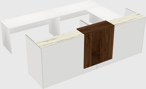 Shared one sided u-shaped reception desk