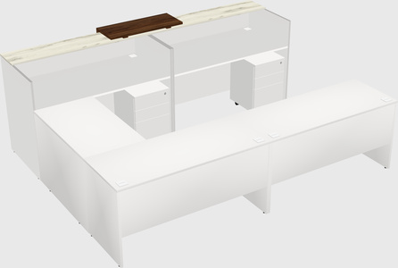 Shared one sided u-shaped reception desk
