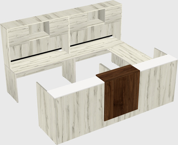 Shared one sided u-shaped reception desk