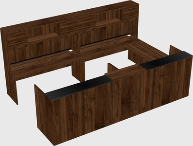 Shared one sided u-shaped reception desk