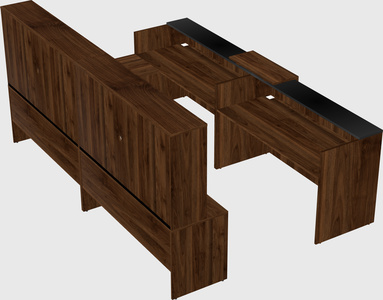 Shared one sided u-shaped reception desk