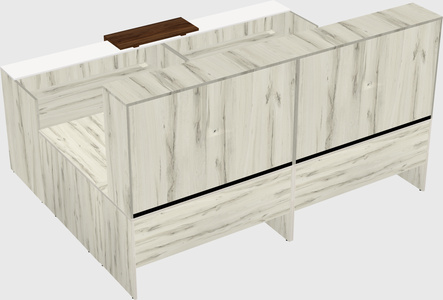Shared one sided u-shaped reception desk