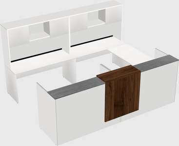 Shared one sided u-shaped reception desk