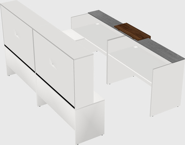 Shared one sided u-shaped reception desk