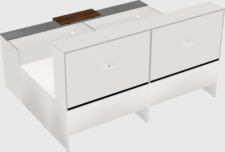 Shared one sided u-shaped reception desk