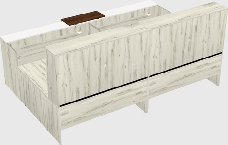 Shared one sided u-shaped reception desk