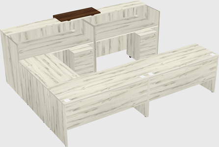 Shared one sided u-shaped reception desk