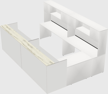 Shared one sided u-shaped reception desk