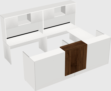 Shared one sided u-shaped reception desk