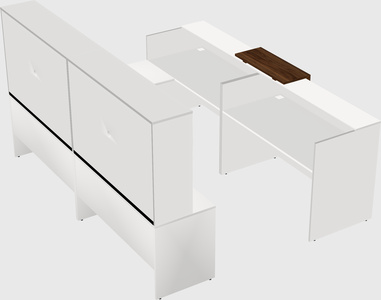 Shared one sided u-shaped reception desk