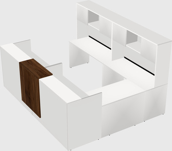 Shared one sided u-shaped reception desk