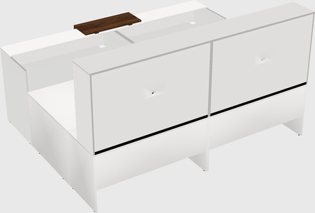 Shared one sided u-shaped reception desk