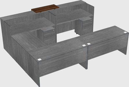 Shared one sided u-shaped reception desk
