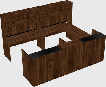 Shared one sided u-shaped reception desk