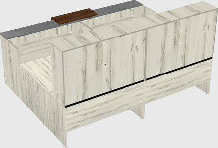 Shared one sided u-shaped reception desk