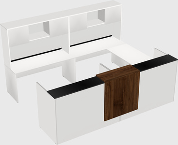 Shared one sided u-shaped reception desk