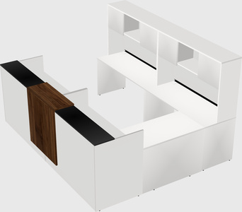 Shared one sided u-shaped reception desk