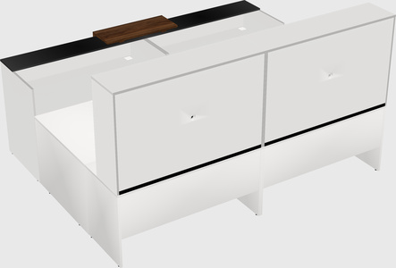 Shared one sided u-shaped reception desk