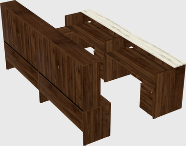Shared one sided u-shaped reception desk
