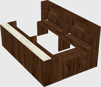 Shared one sided u-shaped reception desk