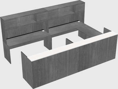 Shared one sided u-shaped reception desk