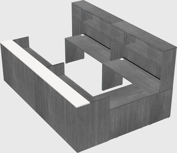 Shared one sided u-shaped reception desk