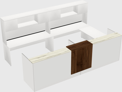 Shared one sided u-shaped reception desk