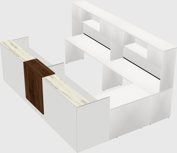 Shared one sided u-shaped reception desk