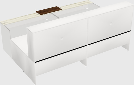 Shared one sided u-shaped reception desk