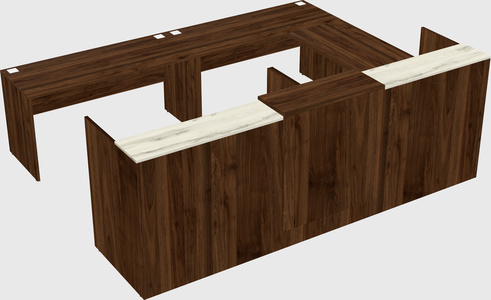Shared one sided u-shaped reception desk